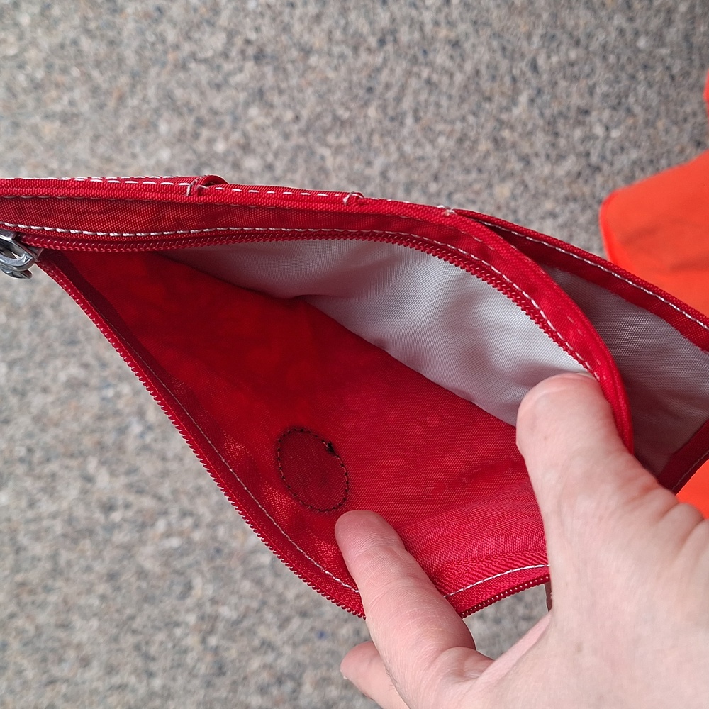 Kipling Red Travel Passport Pouch - Picture 7 of 9